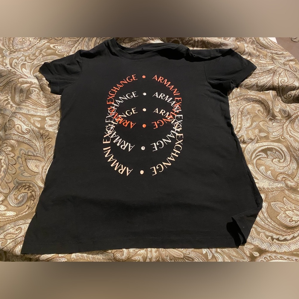 Armani exchange black t shirt